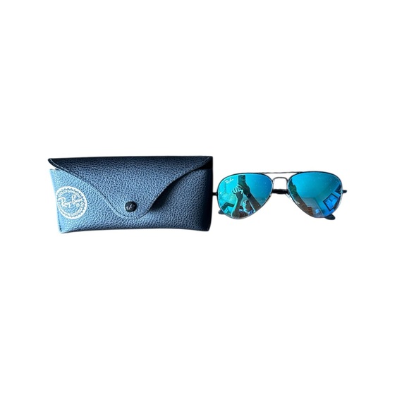 Ray-Ban Men’s Black Polarized Aviator Sunglasses, size Large - Picture 1 of 6